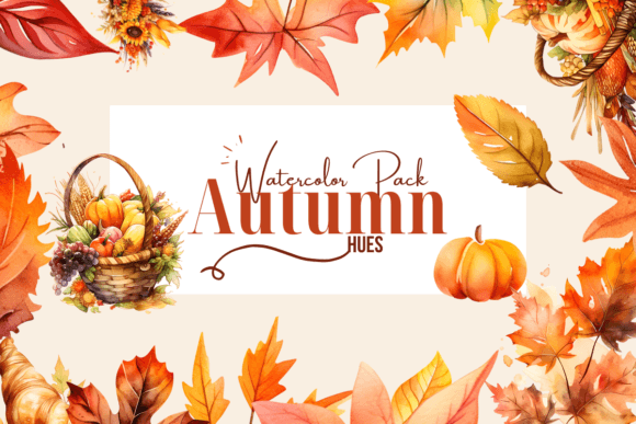 Autumn Hues Watercolor Clipart Pack