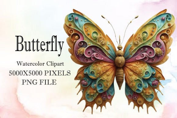 Butterfly Watercolor Clipart