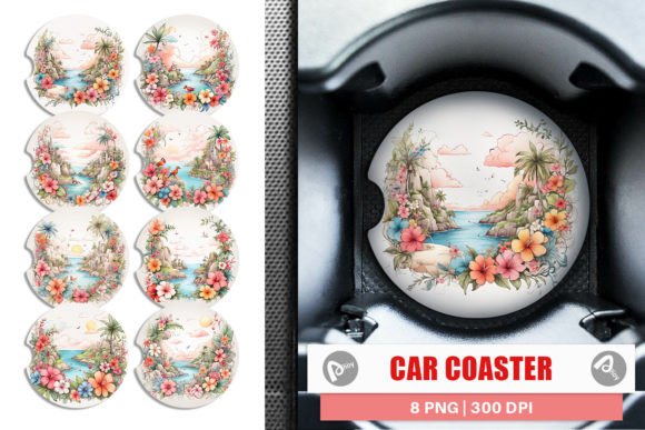 Car Coaster Watercolor Paradise: A Display Font Built for Visual Storytelling