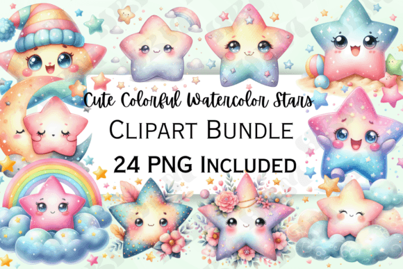 Cute Colorful Watercolor Stars Clipart: A Designer's Guide