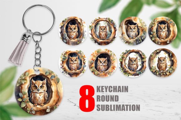 Keychain Watercolor Owl: A Playful Font for Creative Branding