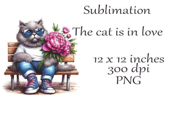 Sublimation Watercolor Cat in Love PNG: A Designer's Guide to This Whimsical Asset