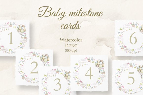 Watercolor 12 Months: Typography for Milestone Moments