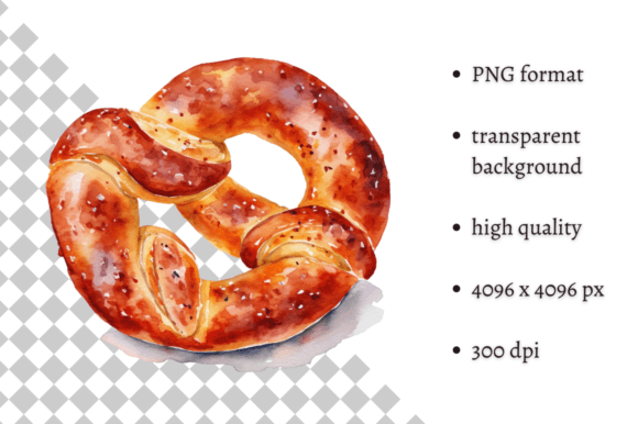 Watercolor Bakery Bread Rolls Clipart for Designers