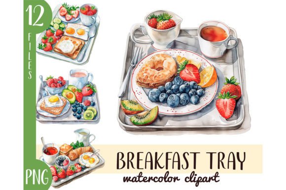 Watercolor Breakfast Tray Clipart PNG: A Design Asset Worth Your Attention