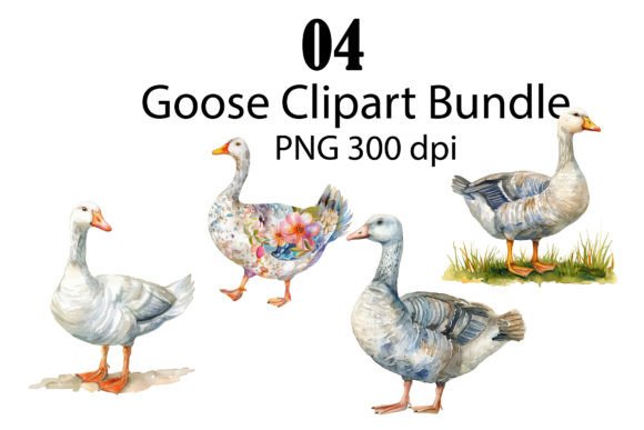Watercolor Goose Clipart PNG Adds Gentle Charm