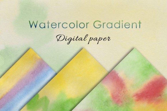 Watercolor Gradient Digital Paper: A Creative Font for Modern Design