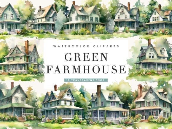 Watercolor Green Farmhouse Clipart: A Designer’s Guide