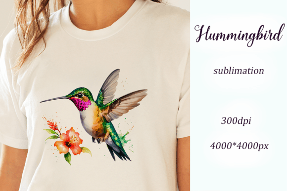 Watercolor Hummingbird Sublimation: A Playful Display Font