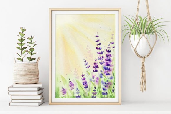 Watercolor Lavender Field Wall Art: A Designer's Guide to Style and Application