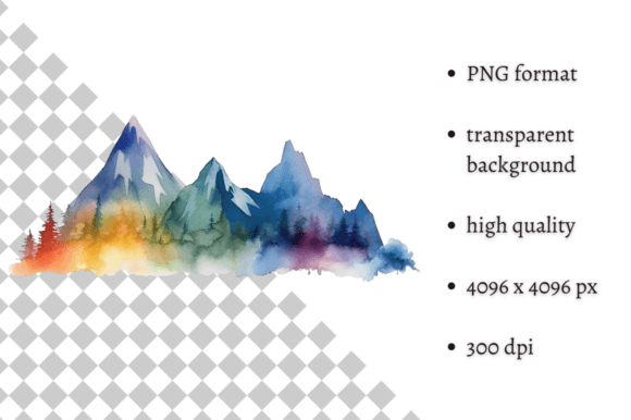 Watercolor Mountain Abstraction Clipart: A Design Guide