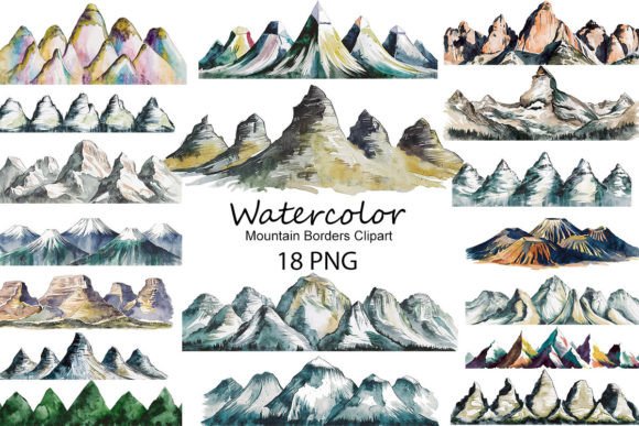 Watercolor Mountain Borders Clipart: A Designer's Guide