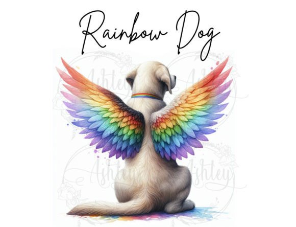 Watercolor Pet Rainbow Bridge Dog: A Display Font with Heart