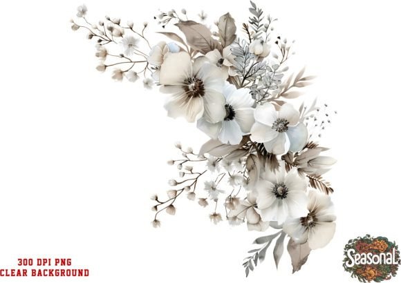Watercolor Wedding Flower Bouquet Brings Handcrafted Charm to Digital Design