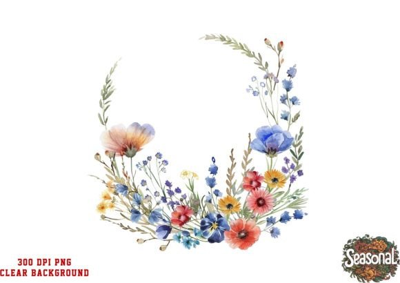 Watercolor Wildflower Clipart: A Design Asset That Brings Organic Charm to Any Project