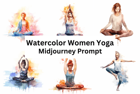 Watercolor Woman Yoga